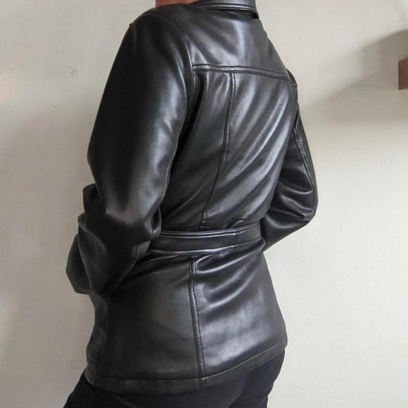 Vintage vegan leather jacket - Picture 3 of 5